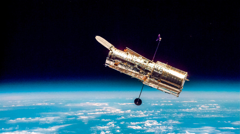 Aerial view of the Hubble Space Telescope