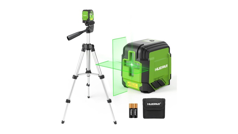 Huepar 98-Foot Self-Leveling Laser Level with Tripod