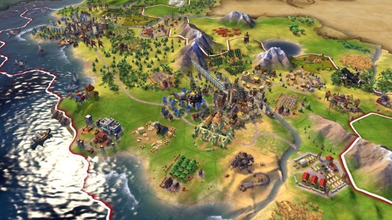 The overall map in Civilization VI