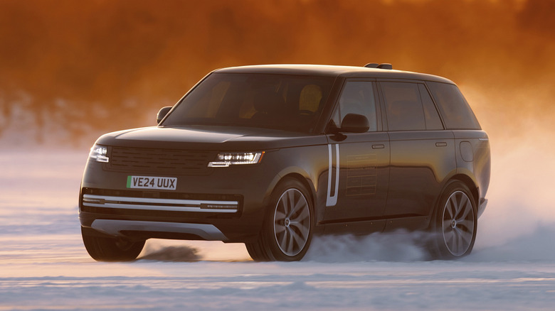 Range Rover Electric during winter testing