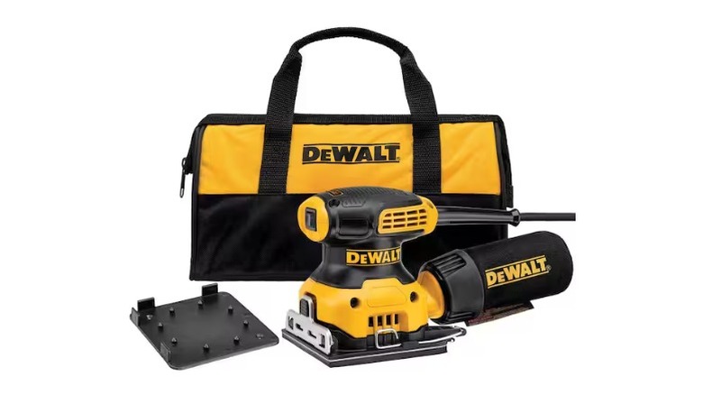 DeWalt palm sander kit with carry bag