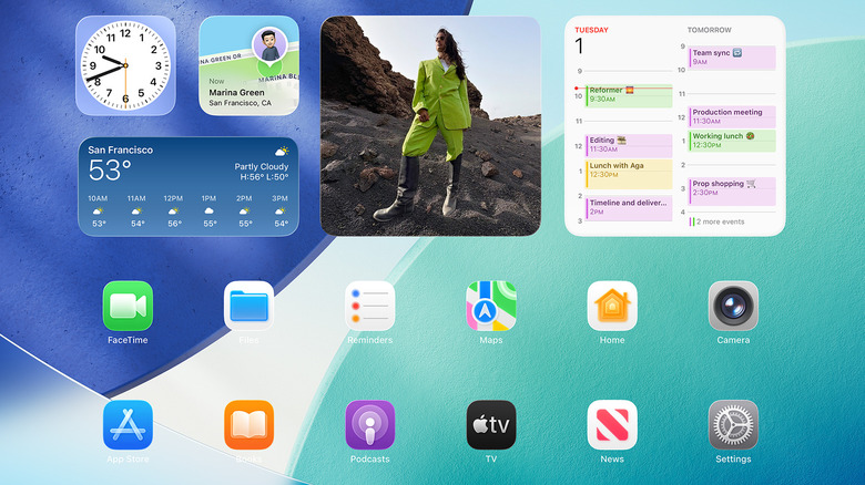 Apple iPad home screen