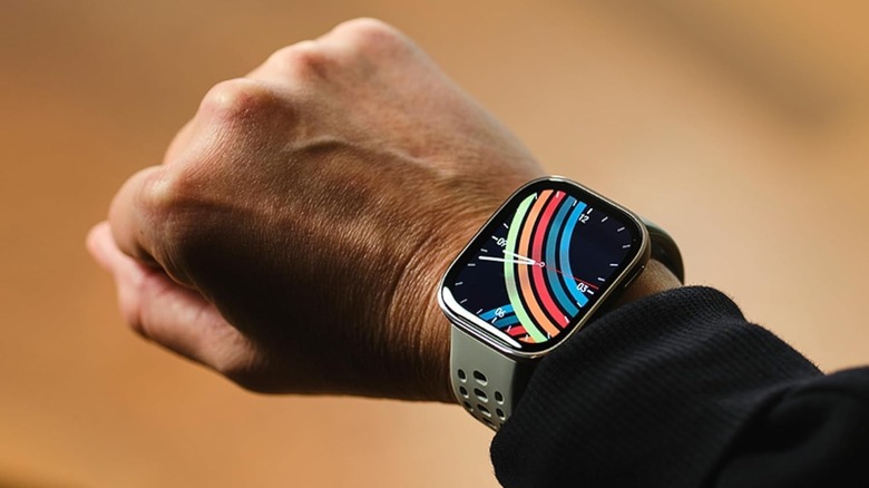 Amazfit watch on a person's wrist
