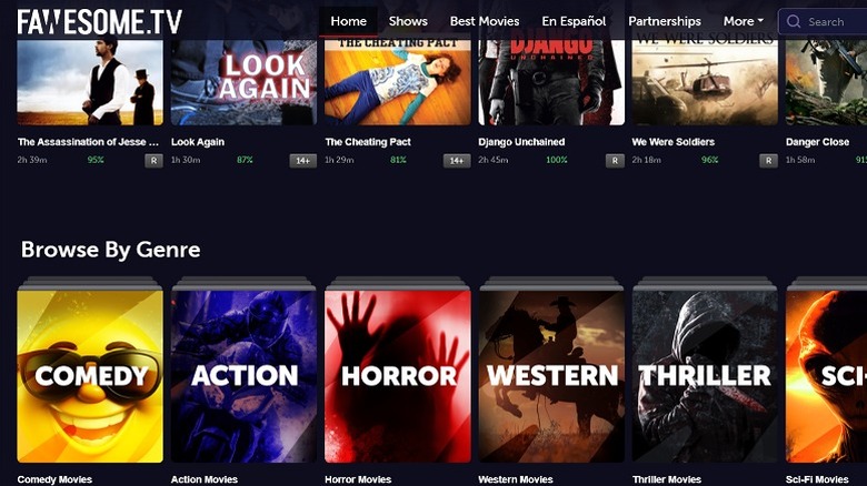 Different genres at Fawesome TV