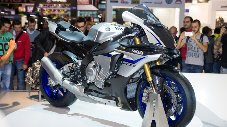 Yamaha YZF-R1 at a motor show