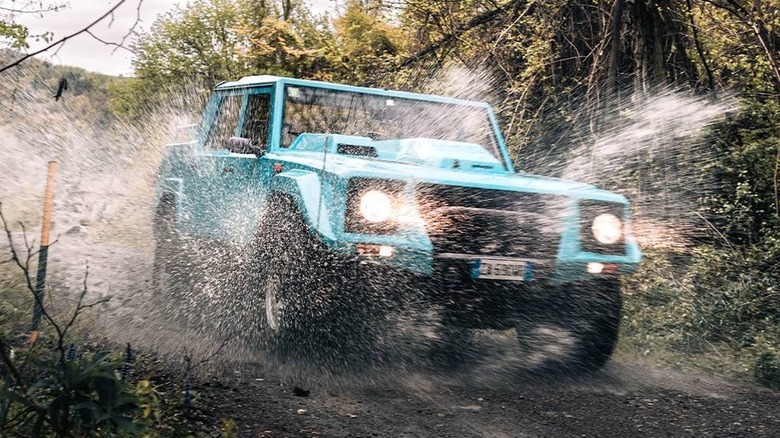 Lamborghini LM002 driving through water
