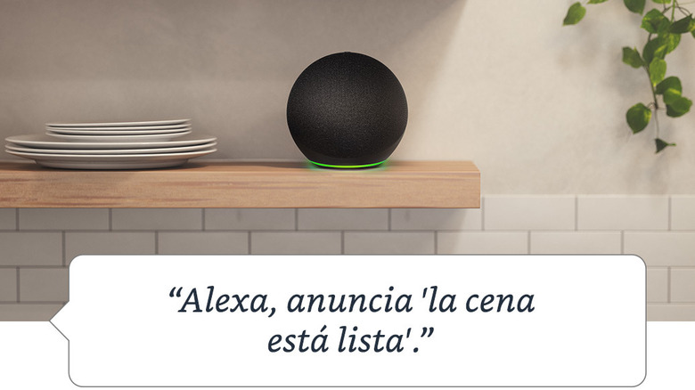 Echo device with command in Spanish