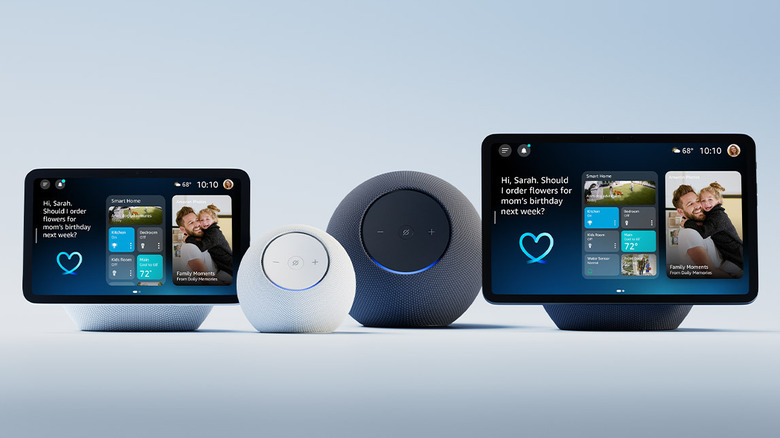 Various Amazon Echo devices