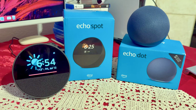 Echo Spot and Echo Dot unboxing