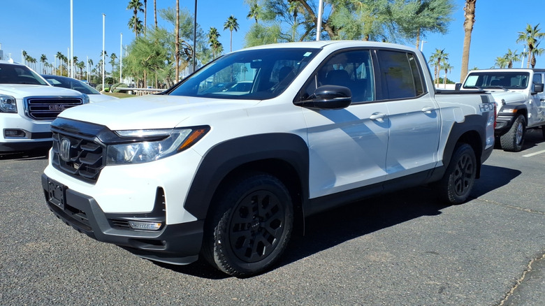 A 2022 Honda Ridgeline Black Edition in a parking lot