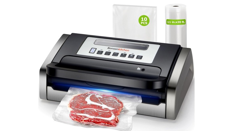 Meat in vacuum sealer