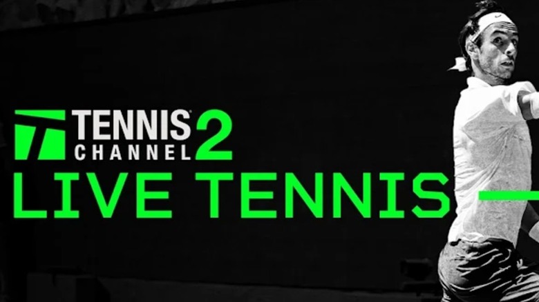 The Tennis Channel 2 logo next to a tennis player.