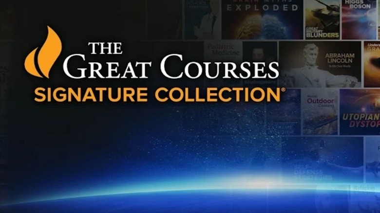 The great courses signature collection logo over its channels.
