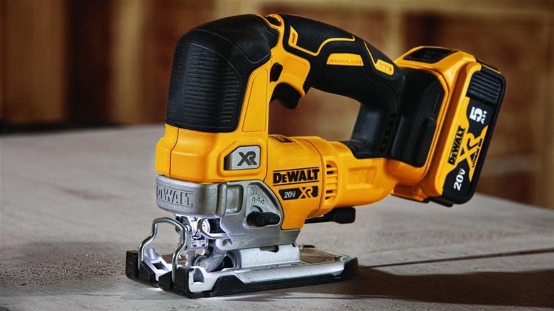 Yellow and black DeWalt jig saw
