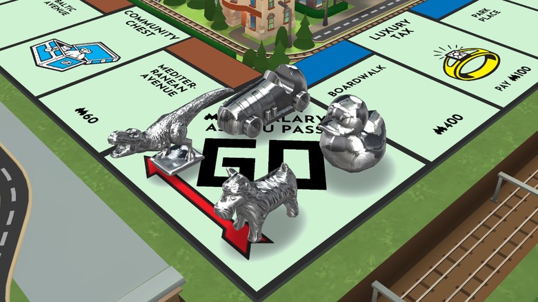 a screenshot of a four-player match on Monopoly
