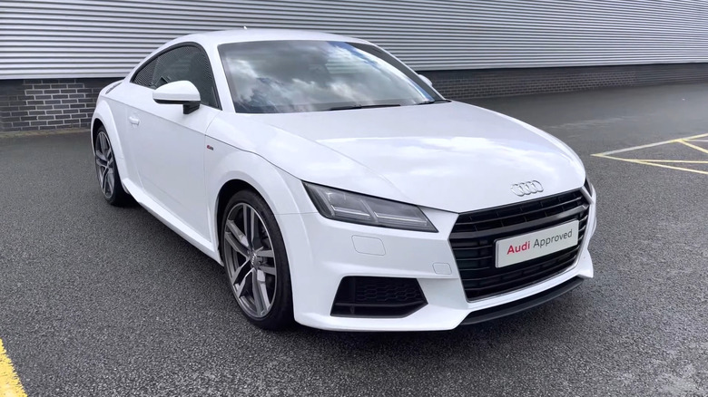 A front end shot a white 2017 Audi TT S