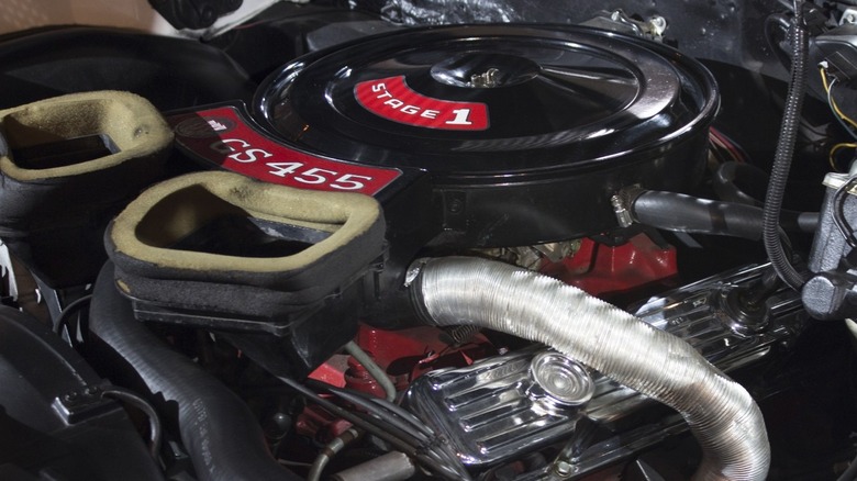 Under-hood shot of a 1970 Buick GSX's Stage 1 455ci V8