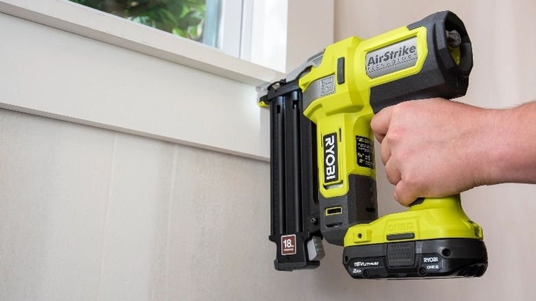 A 18V ONE+ AirStrike 18GA Brad Nailer