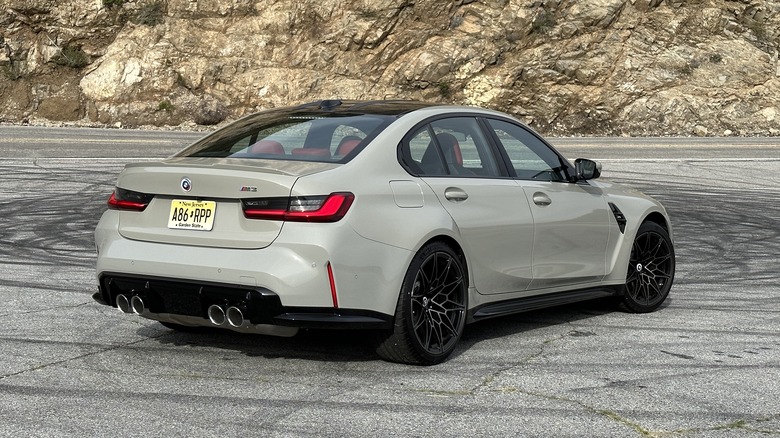 2023 BMW M3 rear three-quarter