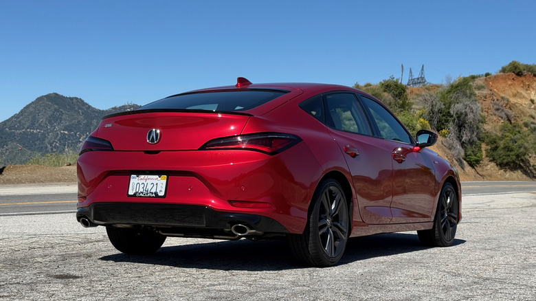 2025 Acura Integra parked on a mountain road