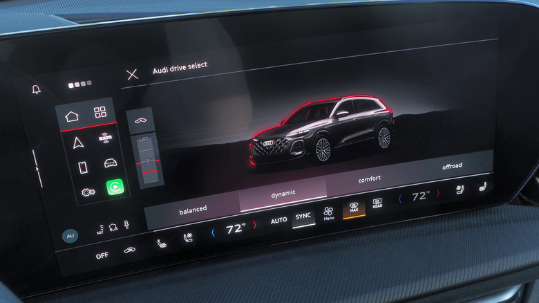 2025 Audi SQ5 drive mode UI