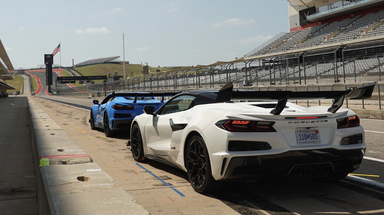 2025 Chevrolet Corvette ZR1 in the pits at COTA