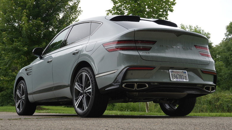 2025 Genesis GV80 Coupe rear three-quarters low angle