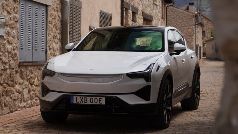 2025 Polestar 3 front three-quarters in Spain