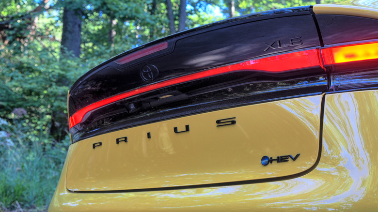 2025 Toyota Prius rear badge detail