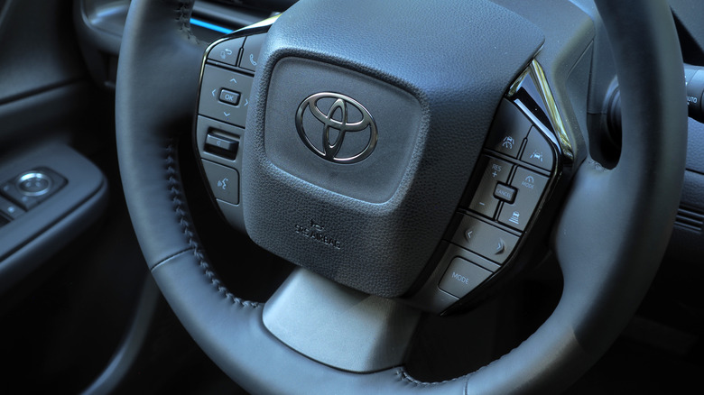 2025 Toyota Prius steering wheel detail