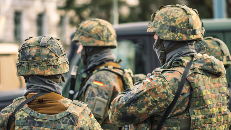 German soldiers in uniforms