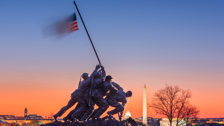 Iwo Jima Memorial with D.C. in background