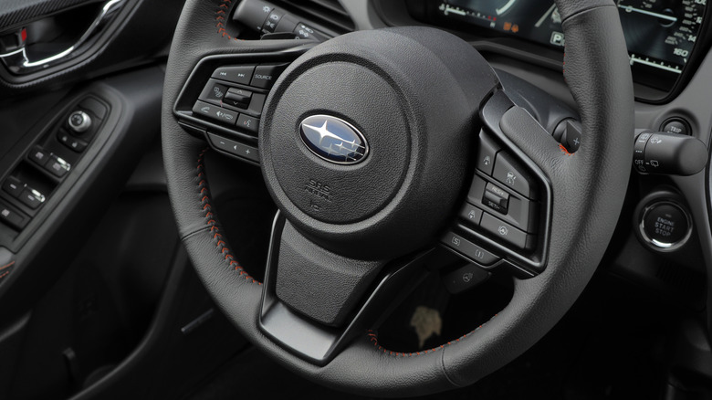 2026 Subaru Crosstrek Hybrid steering wheel detail