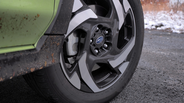 2026 Subaru Crosstrek Hybrid front wheel at angle