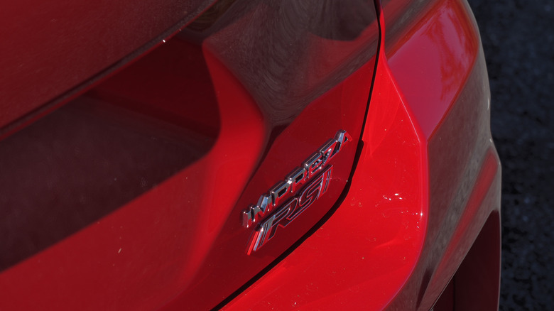 2026 Subaru Impreza RS badge close-up