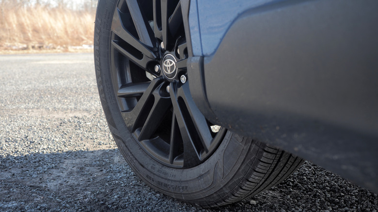 2026 Toyota Corolla Cross Hybrid 18-inch black-finished alloy wheel