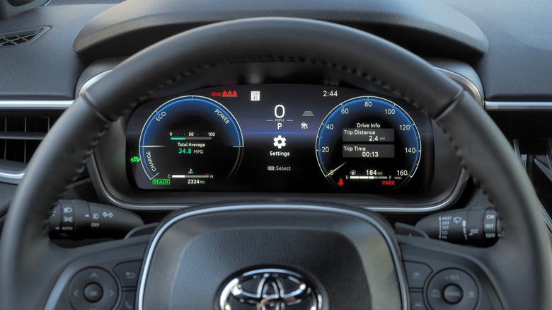 2026 Toyota Corolla Cross Hybrid driver display in XSE trim