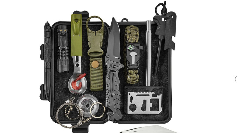 Harbor Freight 12-piece emergency survival kit