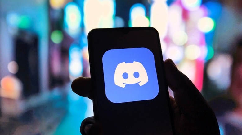 Discord app icon on a phone
