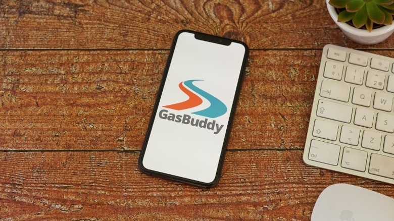 GasBuddy app icon on a phone