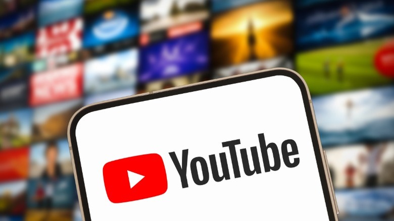 YouTube app logo on a phone