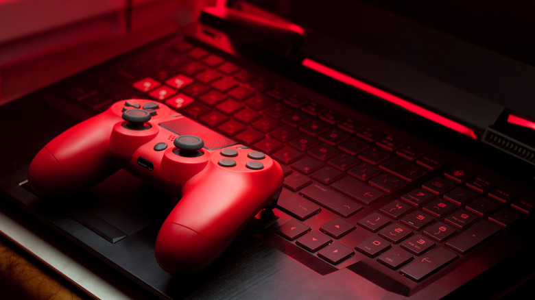 Gaming laptop with a controller