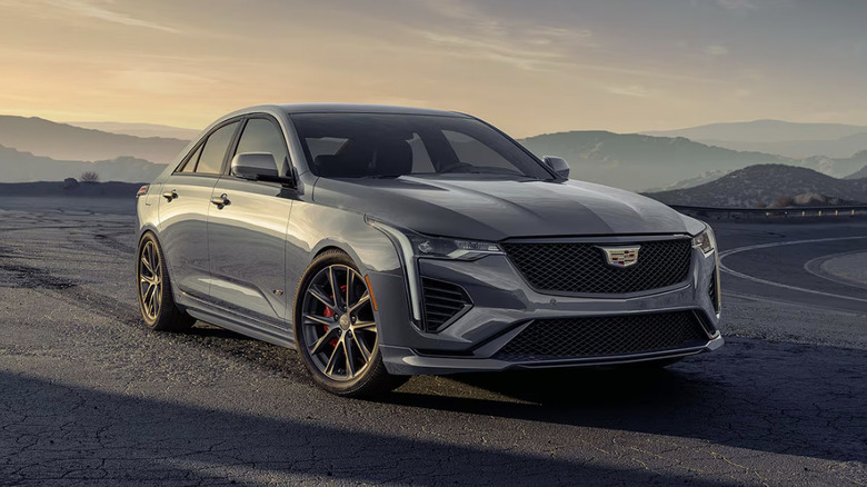 2025 Cadillac CT4-V Blackwing parked on the side of the road
