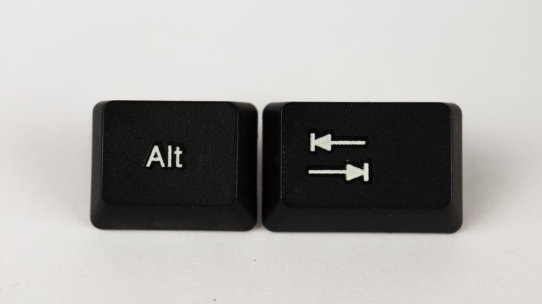 Alt and Tab keys from a keyboard