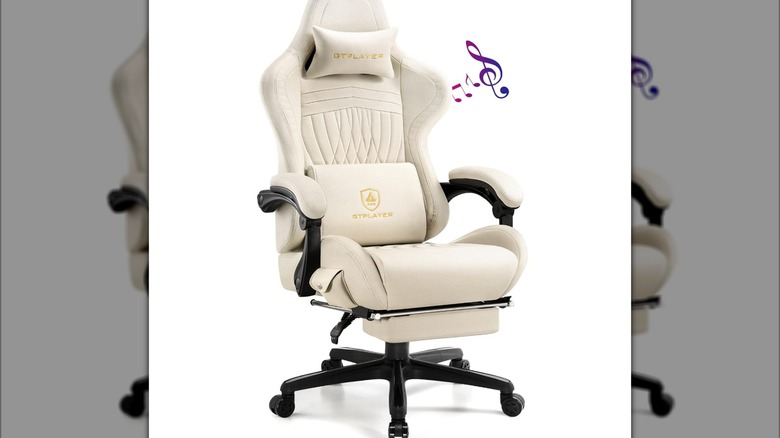 GTPLAYER gaming chair with bluetooth speakers highly rated for gamers