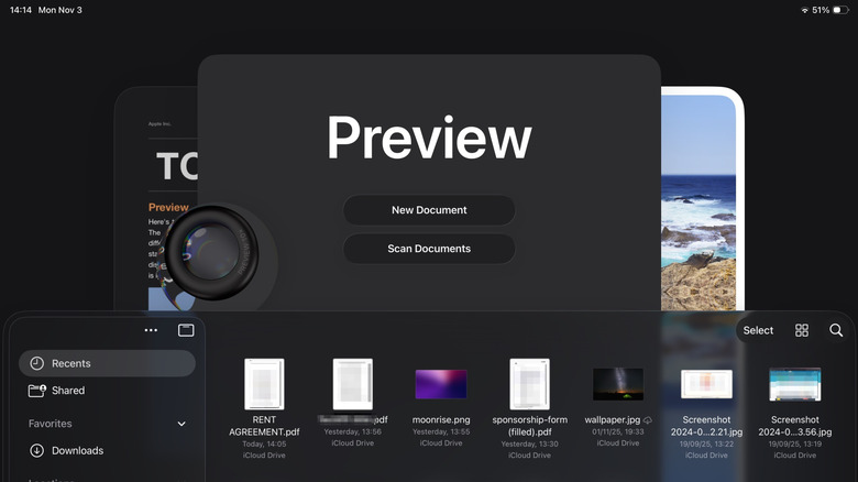Preview app on an iPad running iPadOS 26.