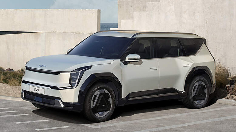 kia ev9 in parking lot