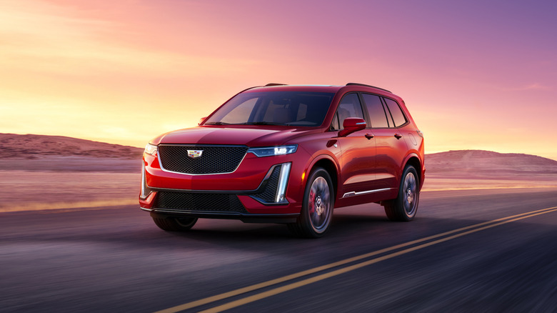 Cadillac XT6 being driven along the highway