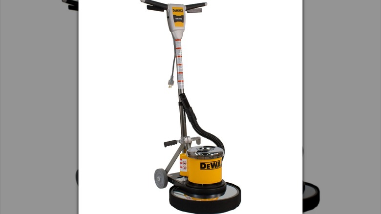 A stock image of a standing DeWalt floor sander.
