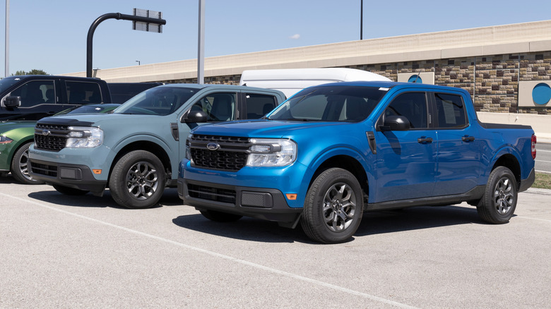 Ford Mavericks parked at Ford dealer